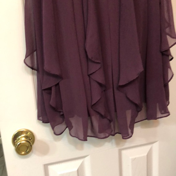Strapless dark purple short dress - Picture 2 of 2